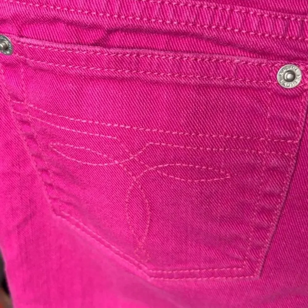 Ralph Lauren Girls Size 16 Bright Hot Pink Denim Pants Stretch Jeans
